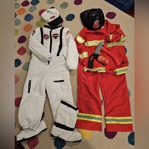Boys Halloween Astronaut & Firefighter Costume